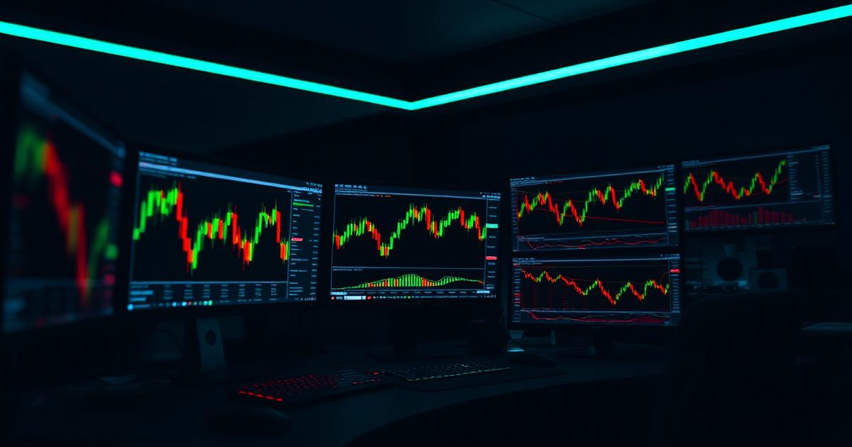 Trading workstation with candlestick charts illustrating how platforms such as Firstrade24 display market data